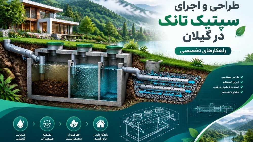طراحی و اجرای سپتیک تانک در گیلان با راهکارهای تخصصی