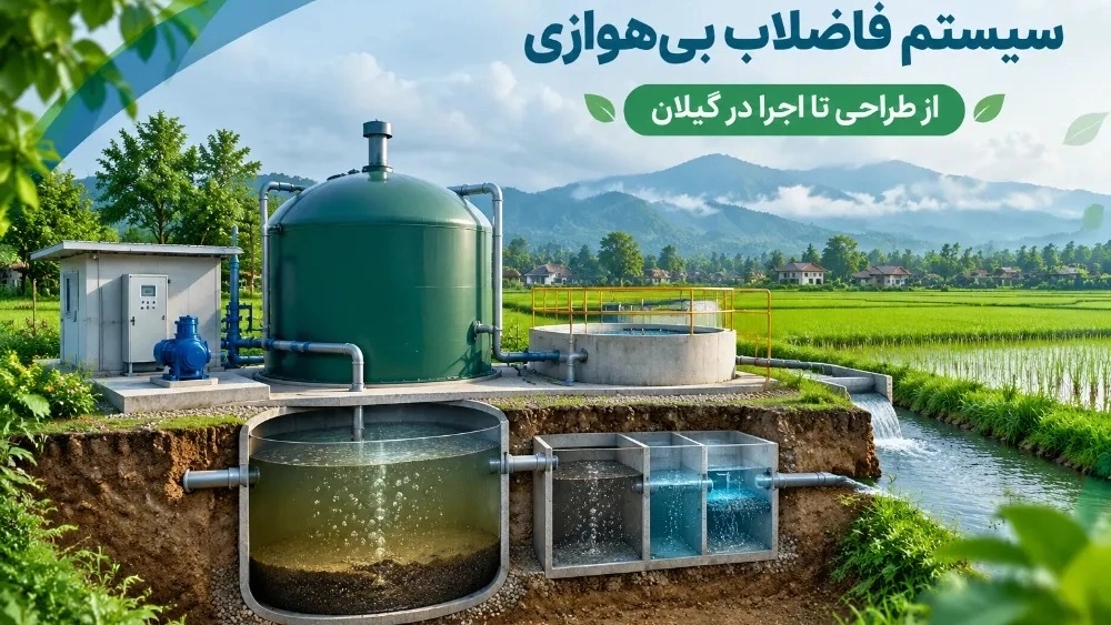 سیستم فاضلاب بی‌هوازی از طراحی تا اجرا در گیلان
