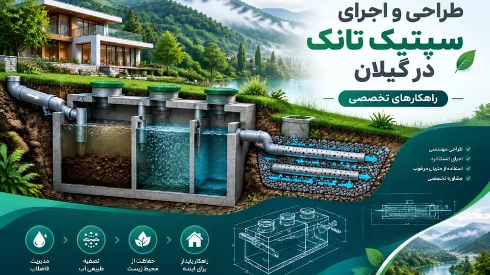 طراحی و اجرای سپتیک تانک در گیلان با راهکارهای تخصصی