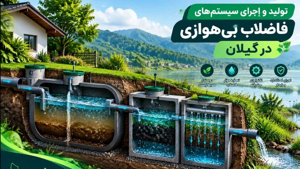تولید و اجرای سیستم‌های فاضلاب بی‌هوازی در گیلان